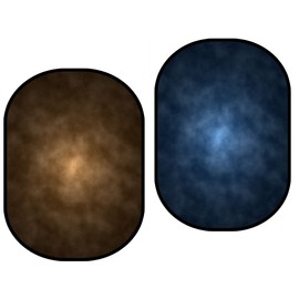 Kate Collapsible Backdrop for Photography Dark Blue&Brown Pop Up Photo Backdrops Portable Background for Portrait, Live Streaming, 5x6.5ft