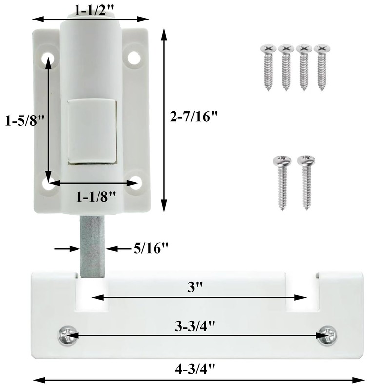 2 Pack Sliding Patio Door Foot Kick Lock, A Secondary