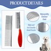 Pack of 2 Dog Comb, Cat Comb, Professional Dog Comb