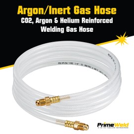 PrimeWeld Argon/Inert Gas Hose 30" Reinforced Clear Line With 5/8-18 Fittings