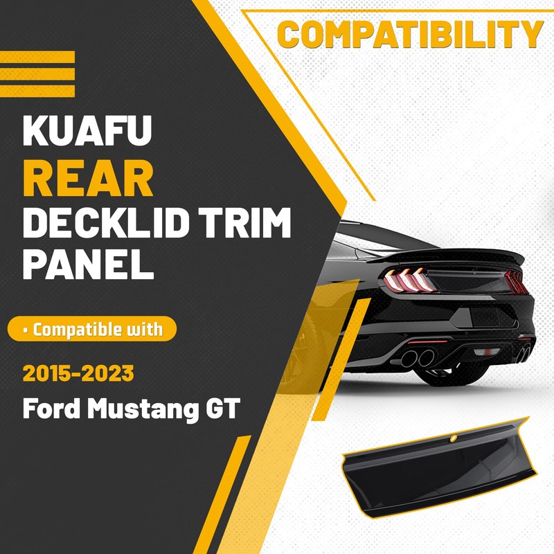 KUAFU Rear Decklid Panel Trim Compatible with 2015-2023 Ford Mustang