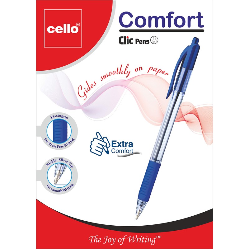 Cello Ballpoint Blue Pen, Pack of 12 Ballpoint Pens, Smooth