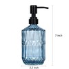 SDlumeiy 18 oz Dark Green Thick Glass Soap Dispenser with