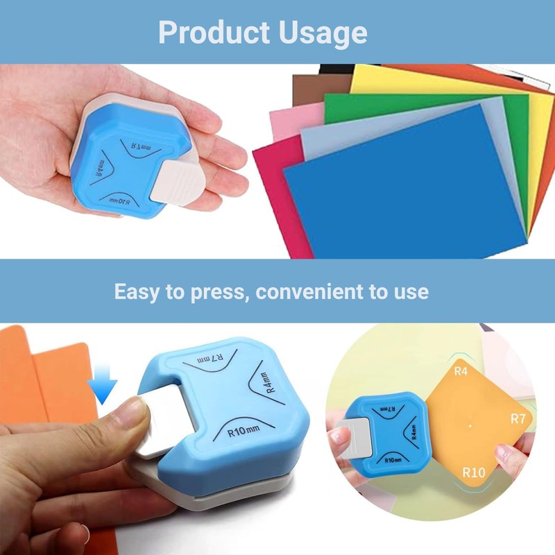3-in-1 Corner Rounder Punch - Versatile Corner Tool for Crafts,