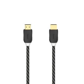Hama HS HDMI Ethernet Gold Tip Braided Cable, Black, 1.5