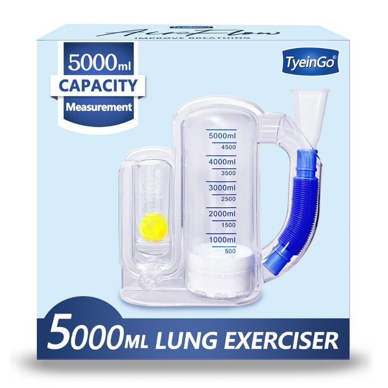 TyeinGo 5000ml Lung Capacity Monitor with Flow Rate Indicator for