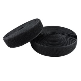 11.5 m x 20 mm Velcro Tape for Sewing Fabric, 20 mm Wide Velcro Strap for Sewing, Nylon Velcro Strips for DIY Crafts Around Home and Office, Black