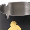 Cigar Ashtray Tabletop Round Stainless Steel Ash Tray PU Leather