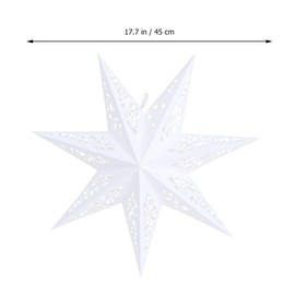 Besportble Paper Star Lampshade, Hollow Stars, White Paper Folding Stars, 45 cm Hanging Lamp Shade, Wedding, Birthday, Christmas, Party, Festival, Hanging Christmas Decoration, Style A