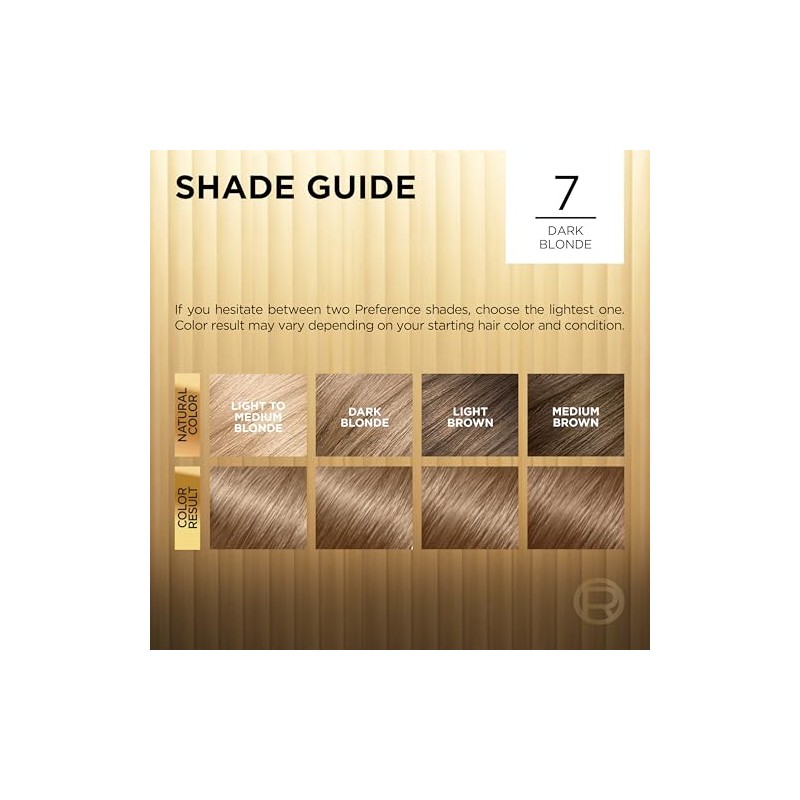 L'Oréal Paris Superior Preference Permanent Hair Color, 7 Dark Blonde