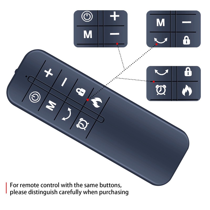 TCNOUMT Replacement Remote Control for Uthfy Space Heaters Indoor Portable