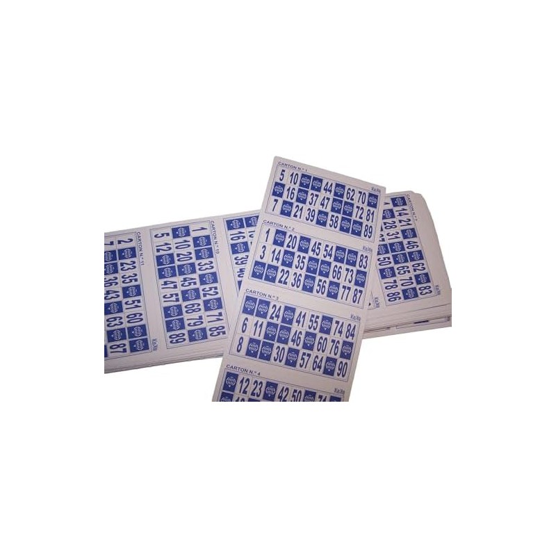 KEKA 300 Cajas de Bingo con 90 Bolas (Azul)