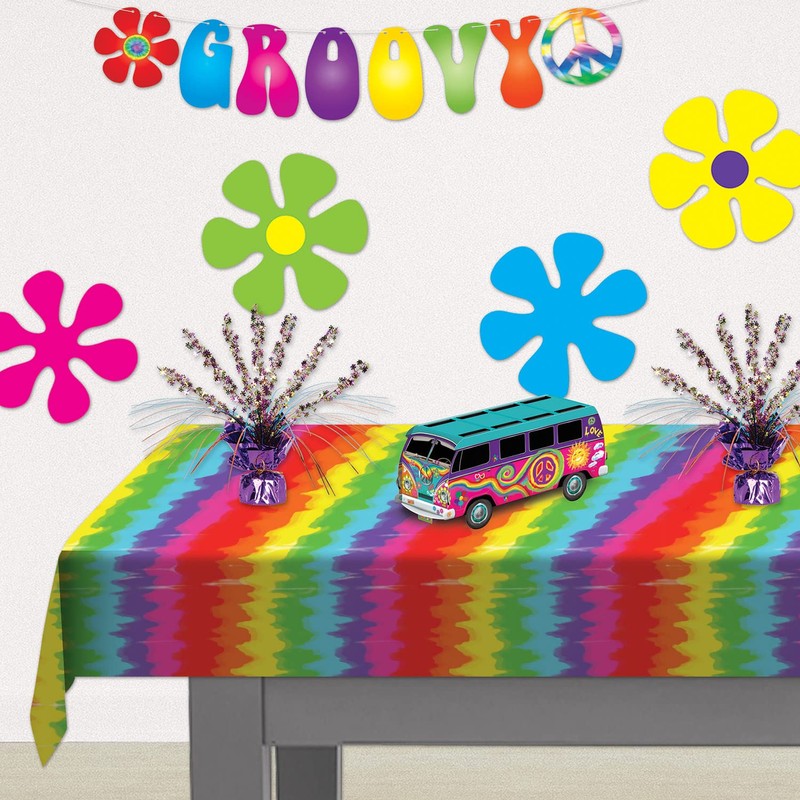 Beistle Tie-Dyed Tablecover