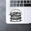 Medium 100mm 'Stacked Burger' Permanent Sticker Decal for Cars/Windows/Bins/Walls etc