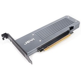 JEYI Quad NVMe PCIe 4.0 Expansion Card with Heatsink Enclosure, Supports 4 NVMe M.2 SSD 2280 up to 8TB, Raid Bandwidth 256Gbps, Required Bifurcation