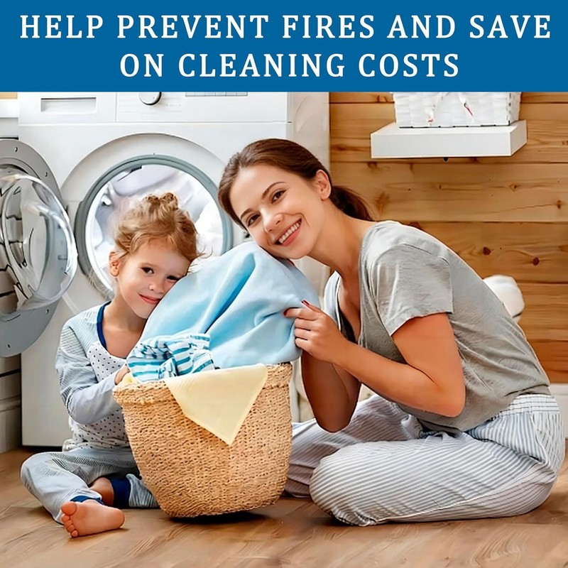 4 Pieces Dryer Vent Cleaner Kit with Dryer Vacuum Hose