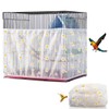 DECKALY Large Bird Cage Cover, Bird Cage Seed Catcher, Adjustable