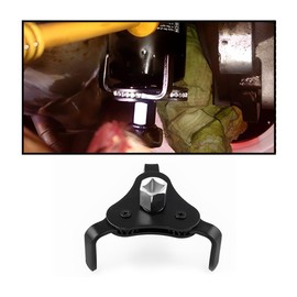 JNNJ Oil Filter Wrench, Oil Filter Wrench 3 Arms, Universal Oil Filter Puller, Special Tool, Oil Filter Spider, Oil Filter Claw, Oil Filter Removal Tool for Car (White)