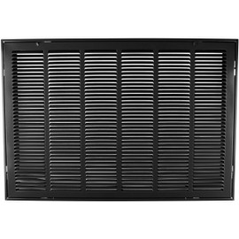 HVAC Premium 30" X 18" Steel Return Air Filter Grille for 1" Filter - Removable Face/Door - HVAC Duct Cover - Flat Stamped Face - Black [Outer Dimensions: 32 5/8" X 20 5/8"]