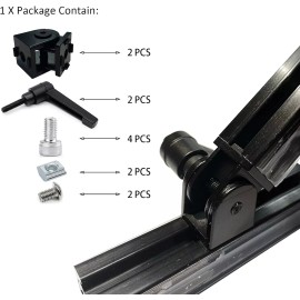 BLCCLOY 2Pcs Aluminum Extrusion Profile Flexible Pivot Joint Connector Set For 20Mm Rail