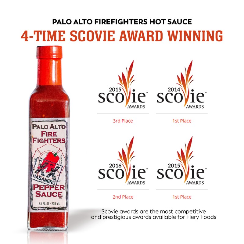 Palo Alto Firefighters Pepper Sauce Variety Pack (8.5oz) - Pack