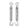 QWORK® Pack of 10 M6 Turnbuckles 304 Stainless Steel, Adjustable