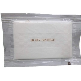 110 Pcs Hotel Amenities Commercial Compressed Body Sponge, Disposable, Individually Wrapped, Made in Japan, 0.2 inch (6 mm) x 1.2 inches (30 mm)