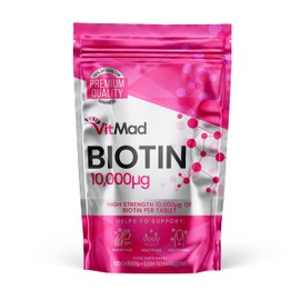 Biotin 10,000mcg High Strength Vitamins for Your Hair, Skin, Nails - 120 Tablets