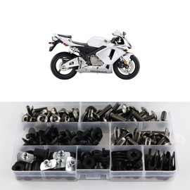Xitomer Full Sets Fairing Bolts Kits, Fit for CBR600RR F5 2003 2004 2005 2006, Mounting Kits Washers/Nuts/Fastenings/Clips/Grommets (Titanium)