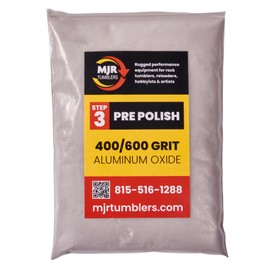 .5lb of MJR Tumblers Premium 400/600 Pre-Polish Aluminum Oxide Rock Polishing Grit for Step/Stage 3, MJR Tumblers is a Disabled and Veteran Owned Company Proudly Located in USA
