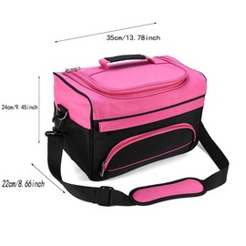 Professional Cosmetics Beauty Hairdressing Styling Bag, Multi-functional Hair Makeup Salon Hairdresser Toiletry Organizer Tool Bag Case Holder Box with Strap for Hair Stylist Shoulder Carrying