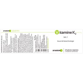 Vitamin K2 * 105 μg / 60 Capsules * Derived from Natural Fermentation (MK-7) * Joint, Blood Circulation, Bone *