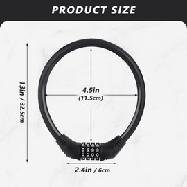 High Security Cable Bicycle Lock Heavy Duty Digits Codes Cycling Locks Waterproof Useful Combination Bicycle Lock Durable Password Scooter Lock for Cycle