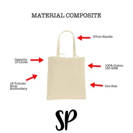 Schrute Farms Tote Bag- Funny The Office US TV Shows Presents Gifts Idea Novelty 100% Cotton Shopper One Size 67 cm Handle 10 Litres Durable Handle And Stitching (Natural Prime)