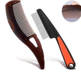 Tianchen 2pcs Dandruff Comb,Stainless Steel Fine Tooth Comb, energy massage comb, for women and men Scalp MassageRefreshing And DandruffDirt Removal, Dandruff Removal Comb