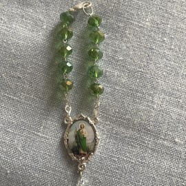 Saint Jude One Decade Auto Rearview Mirror Rosary Rosario De San Juditas