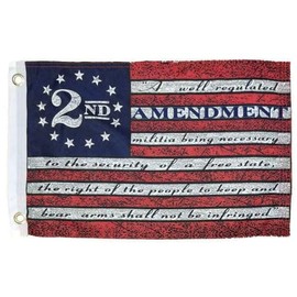 Vintage Betsy Ross 2nd Amendment Trump NRA 12x18 Boat/Motorcycle Flag - NEW!