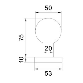 Aqbau® Ball Knob Door Knob Stainless Steel Ball Knob Knob Door Knob Rotatable