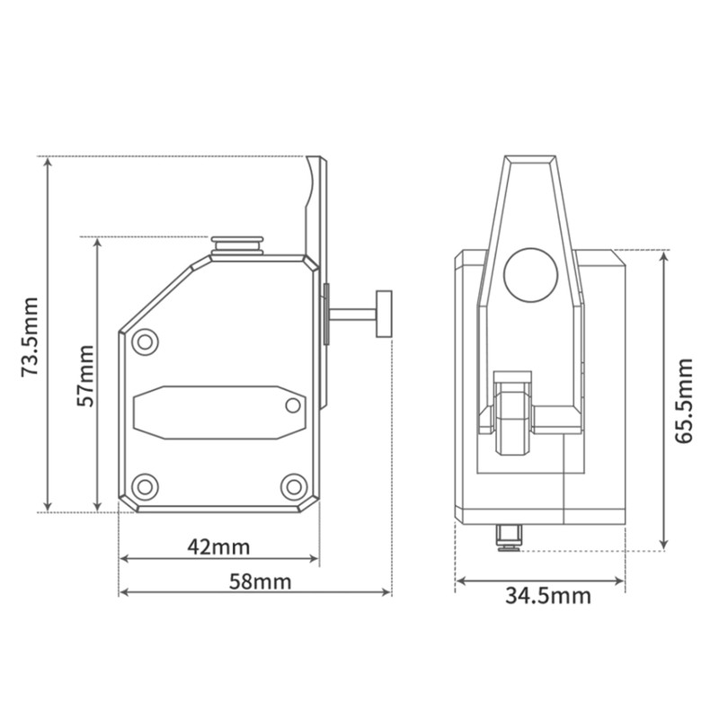 3D Printer Extruder Kit 1.75mm Filament Extruder 3:1 Ratio Dual