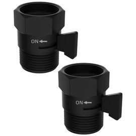 Shower Head Flow Control Valve G1/2 Brass Shut-off Valve with Metal Handle Lever Shower Head Valve Water Flow Control Valve Regulator Shut OFF Valve for Hand Shower, or Bidet Sprayer-Matte Black