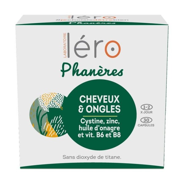 Lero Compléments alimentaires Léro Phanères Cheveux & Ongles capsules, 30 capsules