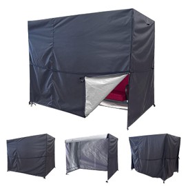 Patio Swing Cover, 3 Triple Seater Hammock Cover Garden Swing Cover Waterproof Hammock Glider Chair Cover Outdoor Swing Cover UV Resistant Swing Canopy Cover(81L x 49 D x 67 H inch)