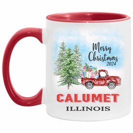 Calumet Mug Calumet Illinois Gifts Travel Souvenir Mug Christmas Mug Ceramic 11oz White