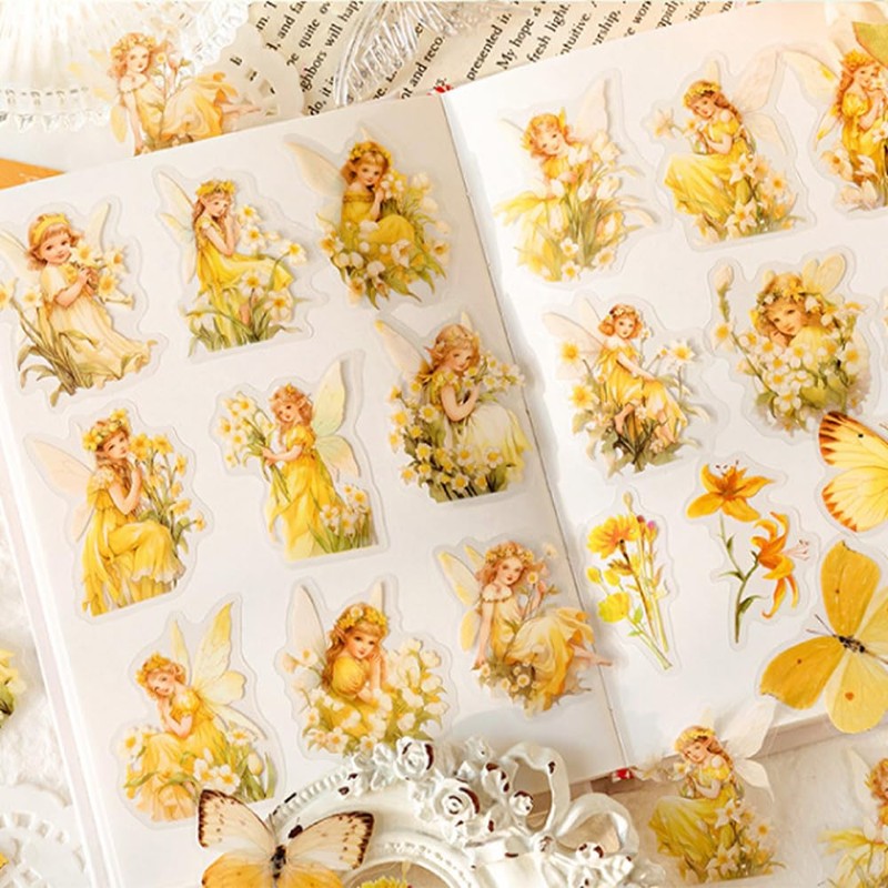 CARPEDIEM Collage Notebook Sticker Collage Lace Paper Cute DIY Handmade