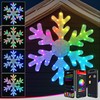 Popotan Smart 31-in Hanging Snowflake Hanging Decoration with Color Changing