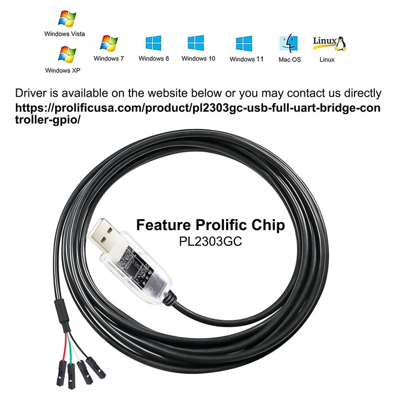 DTECH USB to TTL Serial Adapter Cable 3.3V 4 Pin