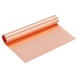 sourcing map Pure Copper Sheet Roll, 0.08mm 25Ga Thick T2 Copper Flashing 1070mm x 254mm/3.5Ft x 10in Copper Strip Soft Copper Metal Foil Plate for Craft Electrical House Repair