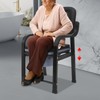 Drop Arm Bedside Commode Heavy Duty, 2 in 1 Shower