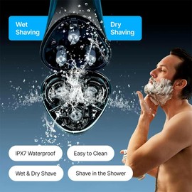 Snapbuy Electric Razor, Snapbuy Electric Razor 4d Rotary, Ipx7 Waterproof Snapbuy Electric Razor Pro, 2025 New Rechargeable Facial Electric Razor for Men, Wet & Dry Shaving (1 Set)