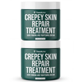 TreeActiv- Tratamiento reparador de piel Crepey, paquete de 2, crema reafirmante para rostro y cuello, reafirmante y tensor de la piel L